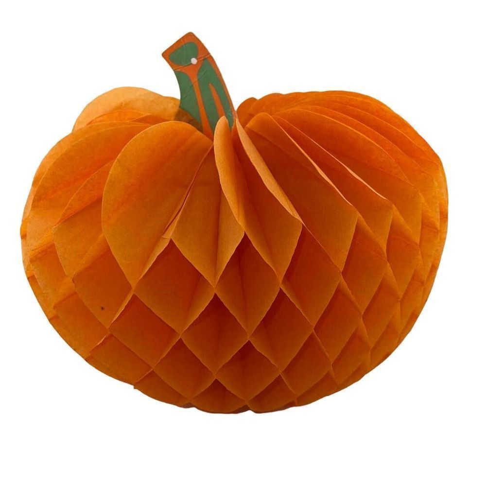 Vintage The Beistle Co Made In USA Halloween Thanksgiving Paper Folding Pumpkin‎ - Picture 5 of 5